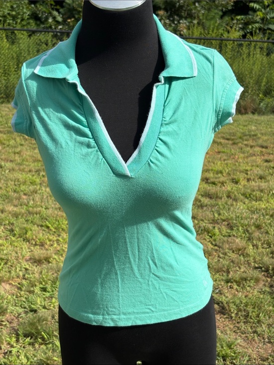 Tommy Hilfiger Tops - 2004 Y2K Tommy Hilfiger tommy jeans Mint Green Short-Sleeve Polo Tank Top